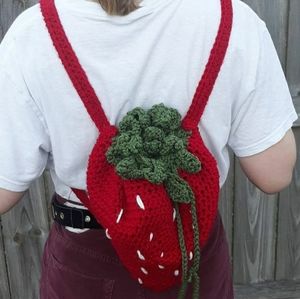 Handmade Strawberry Backpack